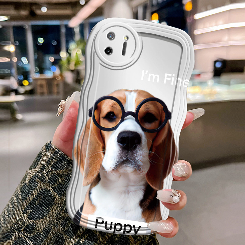 Casing Hp Untuk Realme C11 2020 Case HP Kesing Casing kucing Softcase gelombang transparan trendi pe