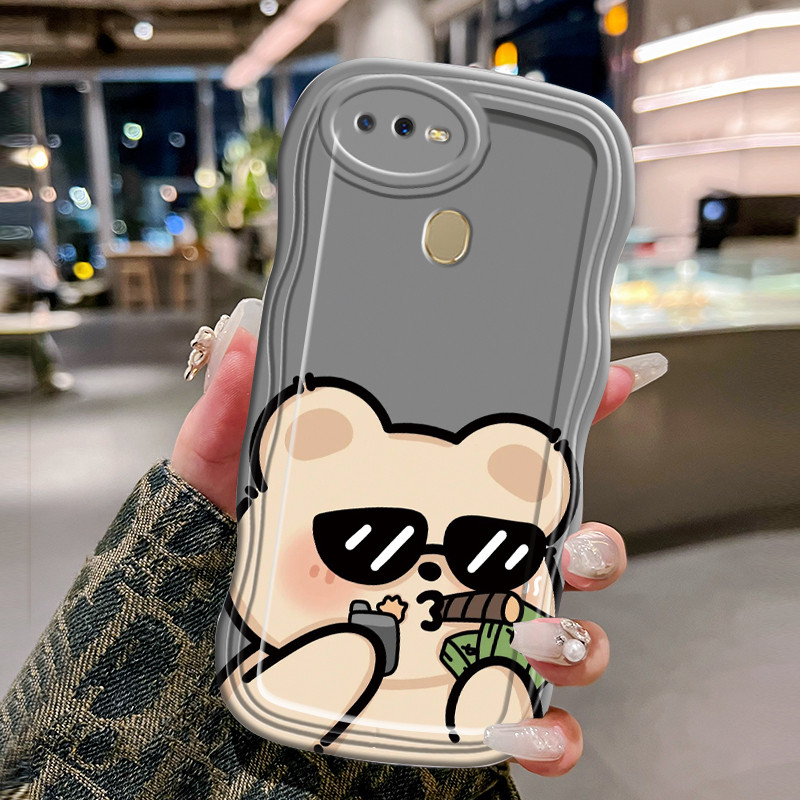 Casing Hp Untuk OPPO A7 A5s A12 A12s A11K Case Casing HP Kesing merokok Softcase gelombang transpara