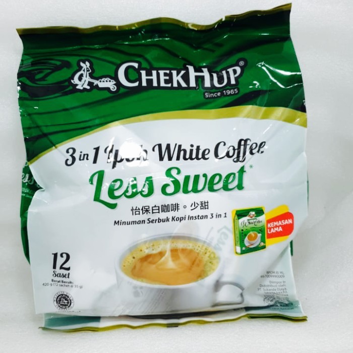 Chekhup 3 In 1 Ipoh White Coffee Less Sugar / Kopi Putih Chek Hup