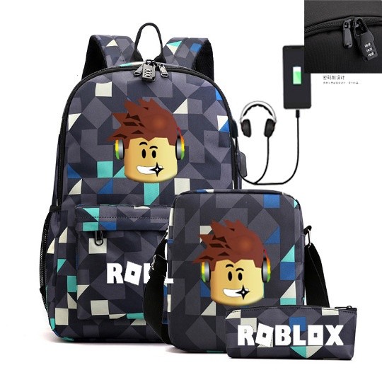 

Ransel Pria dan Wanita Pengisi Daya USB Periferal Permainan Roblox Tas Pensil Bahu Tunggal Tas Siswa Sekolah Menengah Tiga Potong |F0092DC3|