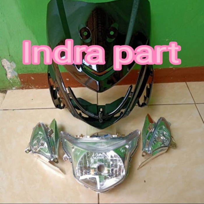 tameng dasi body depan berikut lampu motor honda beat pop