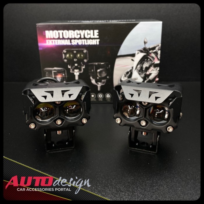 Lampu LED Mobil Motor Sorot Laser Projector 2 Warna