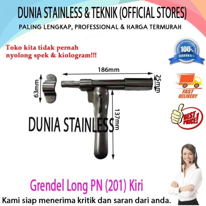 Grendel Long Pn Kiri 201 Pintu Kayu Besi Pagar Alat Alat Teknik Besi