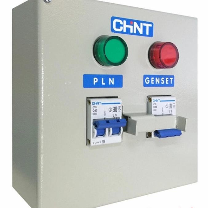 Chint Panel Interlock 2P 63A Switch Pln - Genset Ohm Saklar Cos 1-0-2