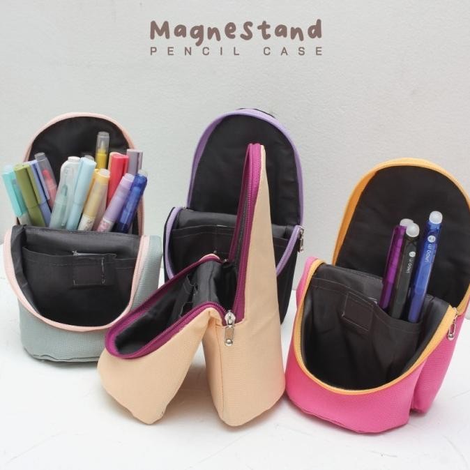 

Magnestand Pencil Case Tempat Pensil Standing Magnet Pouch Berdiri WAR