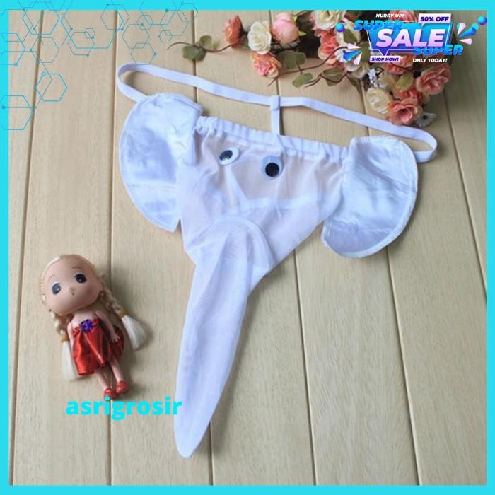 CELANA DALAM PRIA LUCU IMUT BELALAI GAJAH TRANSPARANT CD PRODUK TERBAIK