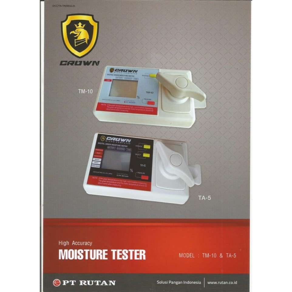 newgan Alat Ukur Kadar Air kelembaban Padi Gabah/Moisture Tester Crown TA-5