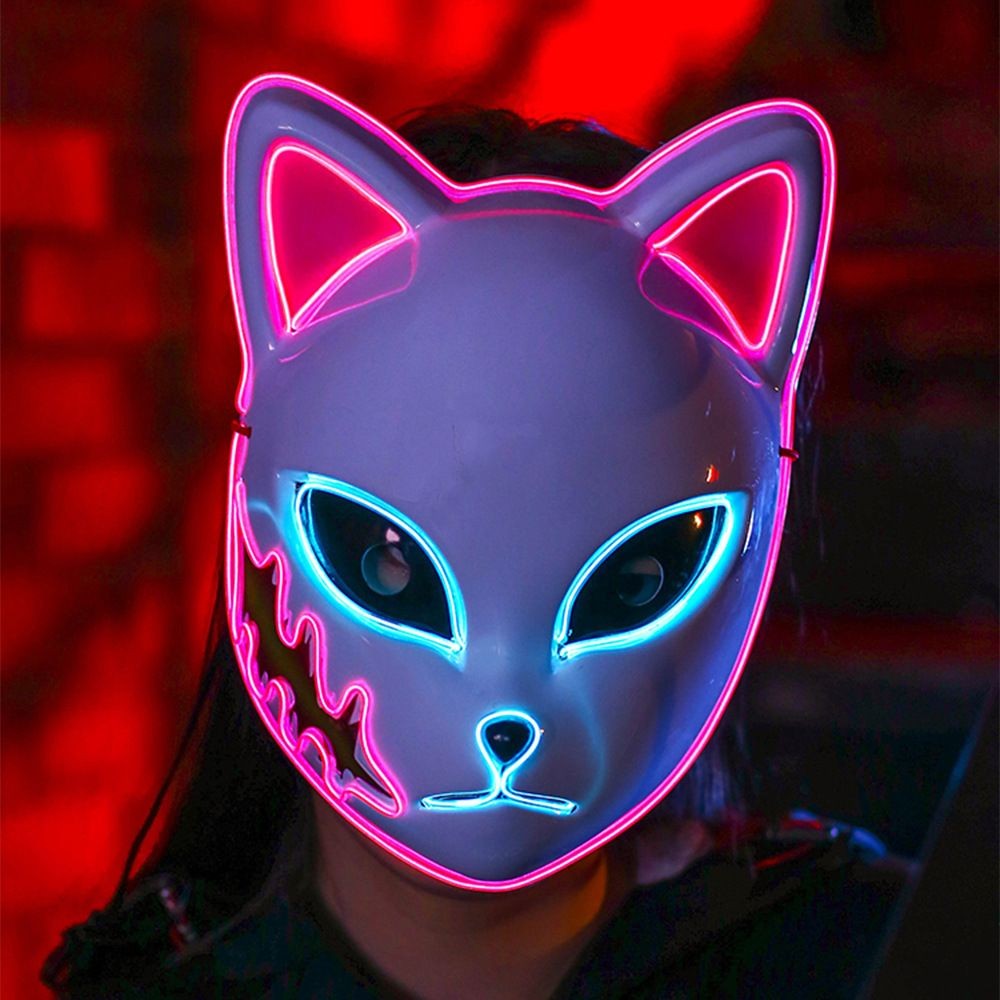 

Masker Bercahaya, Topeng Flash Menyala Dalam Gelap Wajah Kucing Rubah