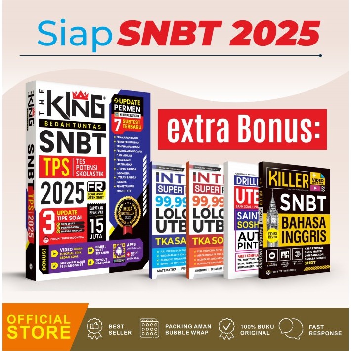 

Buku SNBT Terupdate ( UPDATE SOAL ESSAY / ISIAN SINGKAT) The King Bedah Tuntas Soal Dan Materi Tps
