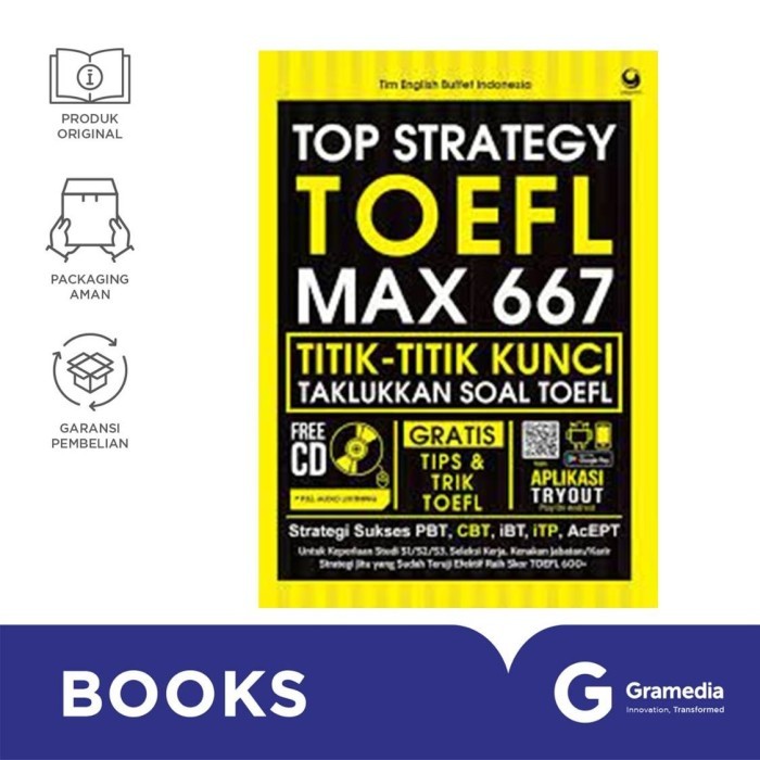 

Top strategy TOEFL max 667 : titik-titik kunci taklukkan soal TOEFL