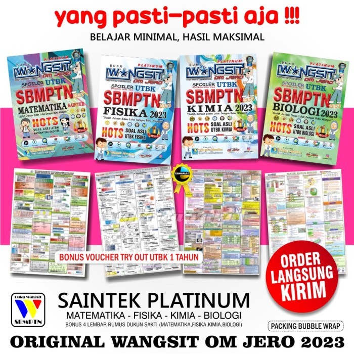 

Buku Wangsit OM JERO UTBK SBMPTN 2023 / SAINTEK Platinum 2023