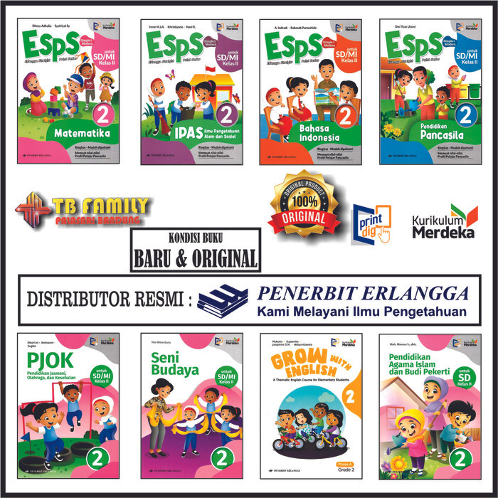 

Buku paket sd kelas 2 kurikulum merdeka Penerbit Erlangga