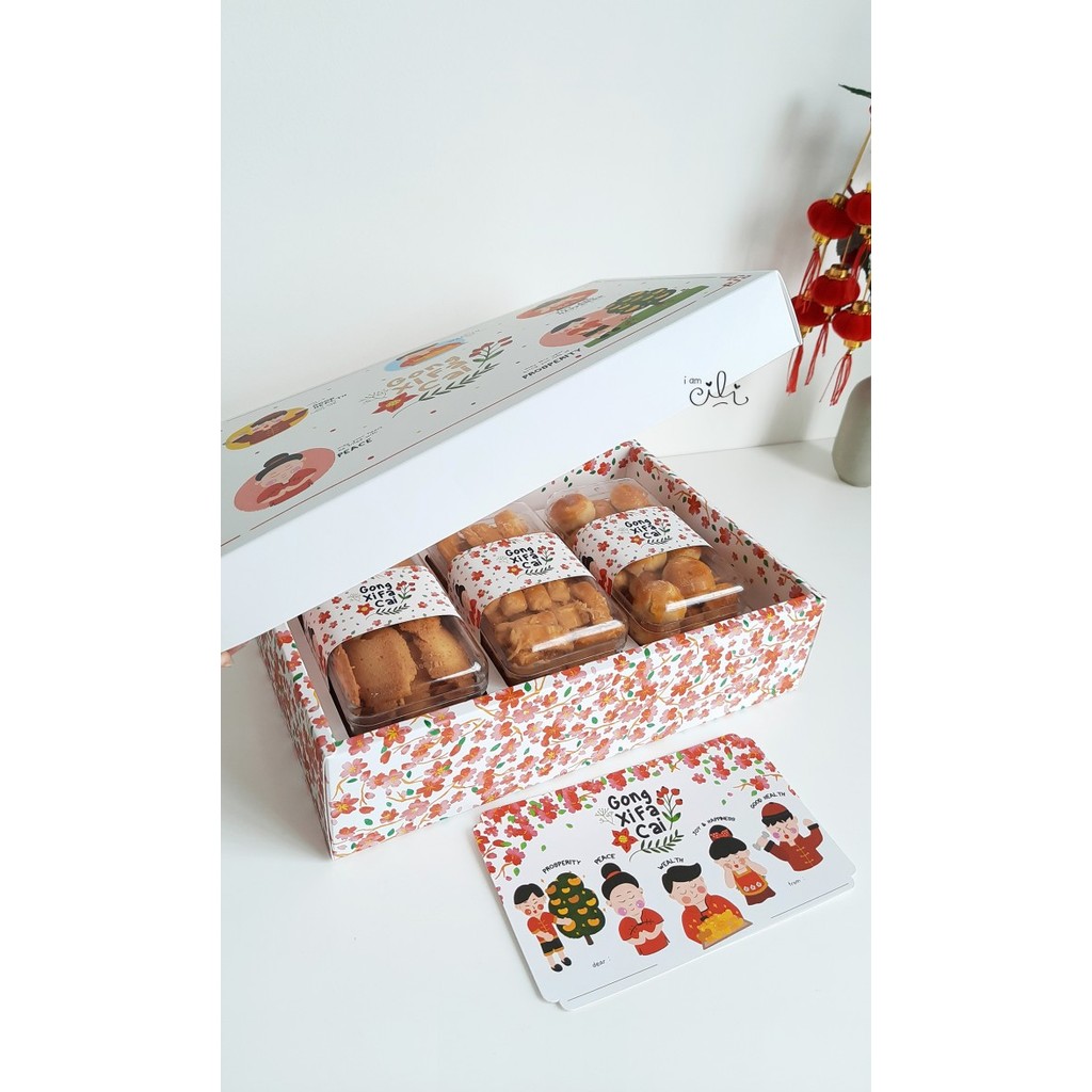 

(3Toples350 - Haoyun) Dus Kue Kering Imlek Cny Sincia Iamcili [10Set] Terbaru