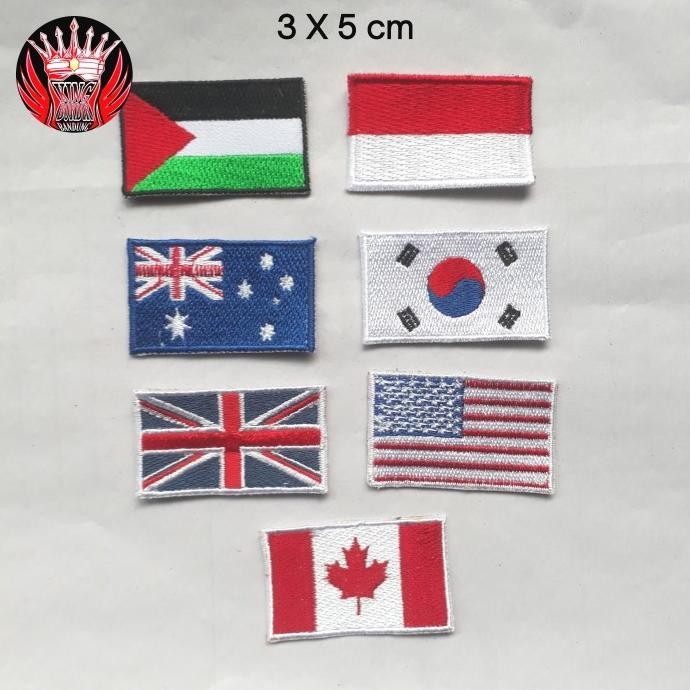 

=====] PATCH bendera negara,bendera asing,patch bordir,Badge bendera,patch