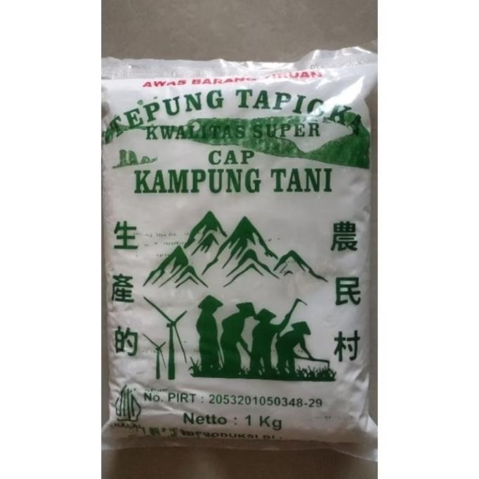 

&<&<&<&] Tepung Tapioka Cap Kampung Tani / Sagu kampung Tani Kemasan Hijau 1 KG