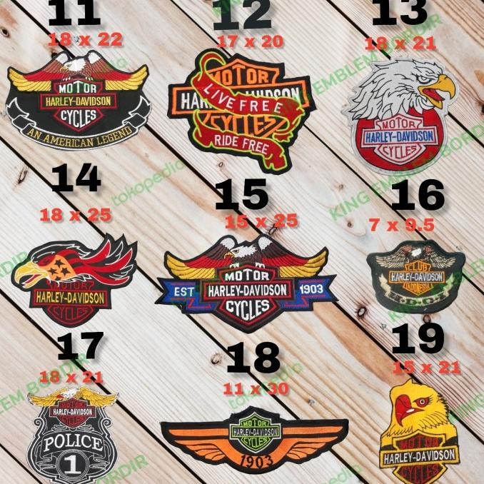

favorit] LOGO BORDIR/EMBLEM HARLEY DAVIDSON/PATCH BORDIR/EMBLEM ANAK MOTOR