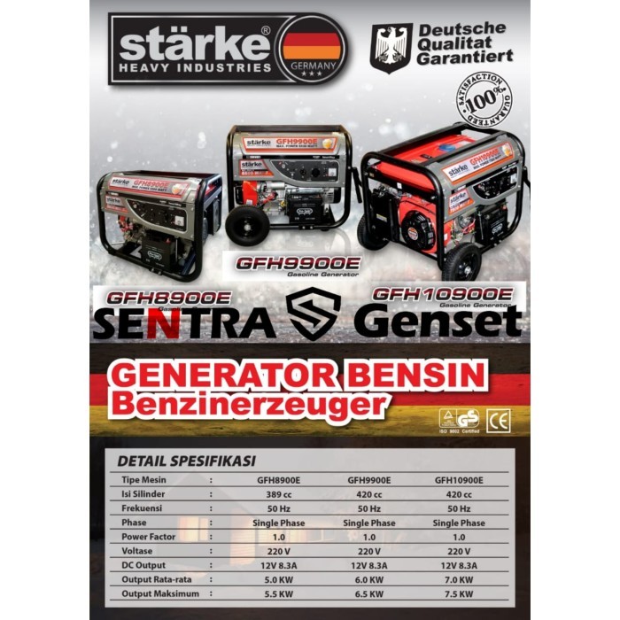 Masih! Genset Bensin 5000 5500 Watt Starke Gfh 8900E