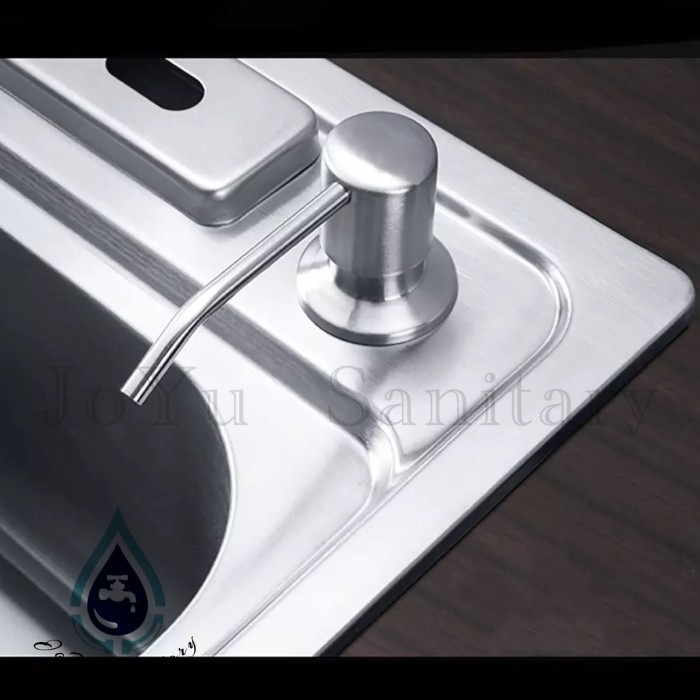 

FREE ONGKIR TEMPAT SABUN CAIR TANAM STAINLESS 350ML -BOTOL POMPA SABUN SOAP SINK FREE ONGKIR