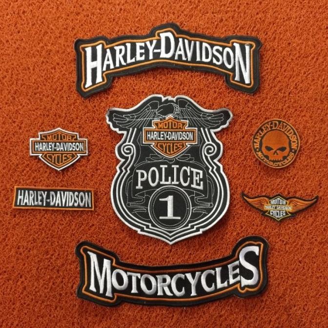 

] Backpatch bordir satu SET HARLEY DAVIDSON POLICE premium terlaris