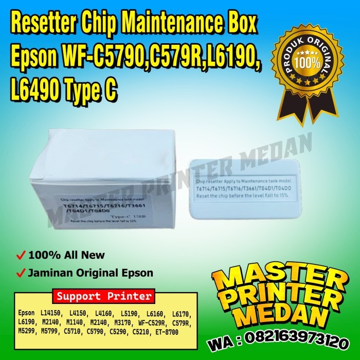 @#@#@#] Resetter Chip Maintenance Box Epson WF-C5790 C579R L6190 L6490 Type C