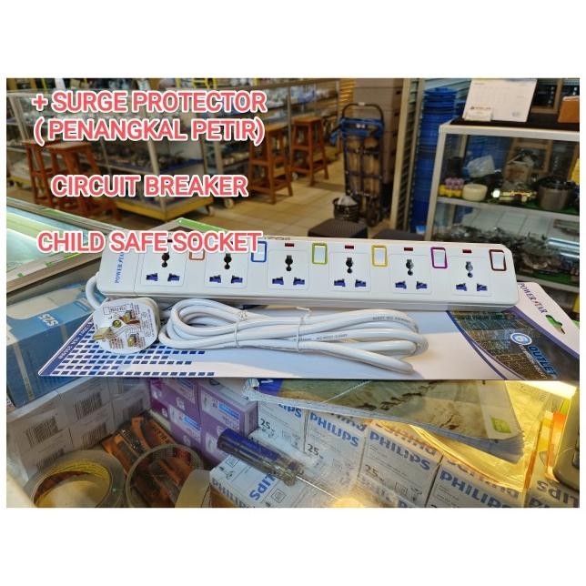 Stop Kontak Steker Kaki3 Extension Cable Universal  Stop Kontak Travel