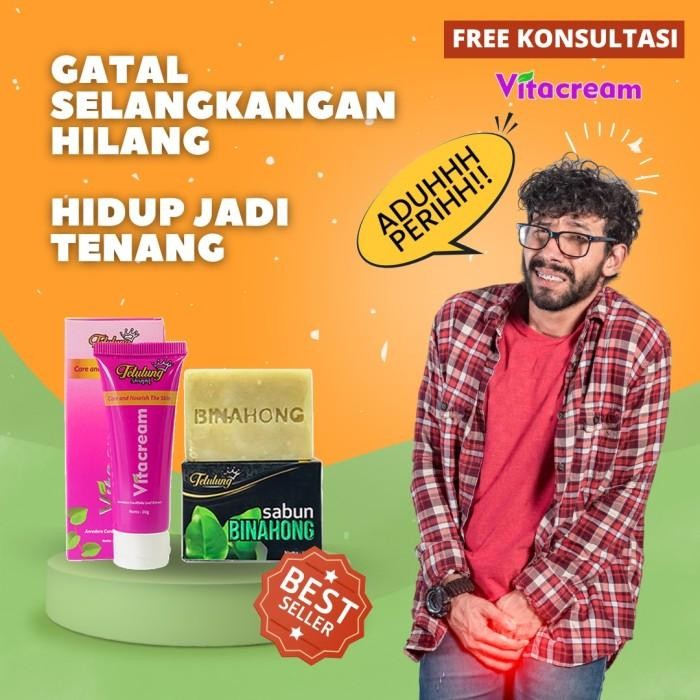 Vitacream + Sabun Binahong - Salep Gatal Selangkangan & Area Lipatan