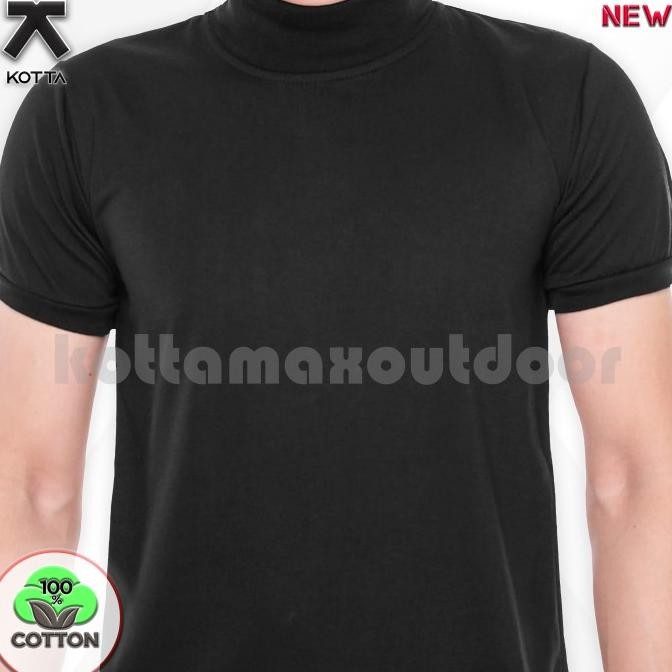 KAOS KERAH TINGGI TURTLENECK PRIA WANITA KAOS LEHER TINGGI POLOS