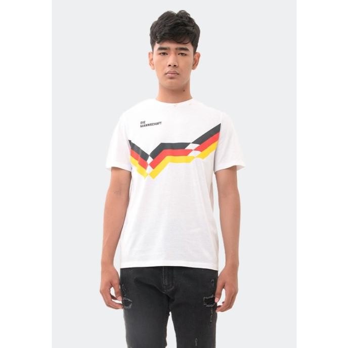 MANZONE KAOS PRIA LENGAN PENDEK GERMANY - WHITE