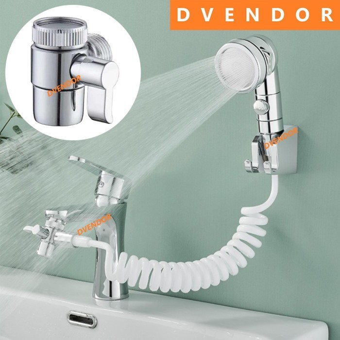 Adaptor Kran Pemisah Air Sink Faucet Diverter Switch Keran Cabang Dua