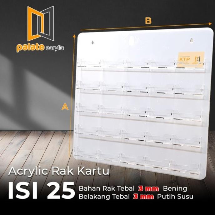 

TERBARU - Rak kartu KTP isi 25 bahan acrylic bening plastik / akrilik