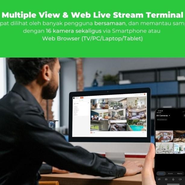 Rabit Smart Ip Cctv Wifi Camera Outdoor 2 Mp Dual Lens Ptz Wide Angle