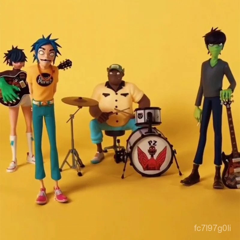 4pcs Gorillaz Band Action Figure 2-d Murdoc Noodle Russel Virtual Rock Band Figurine Toy Doll Toys F