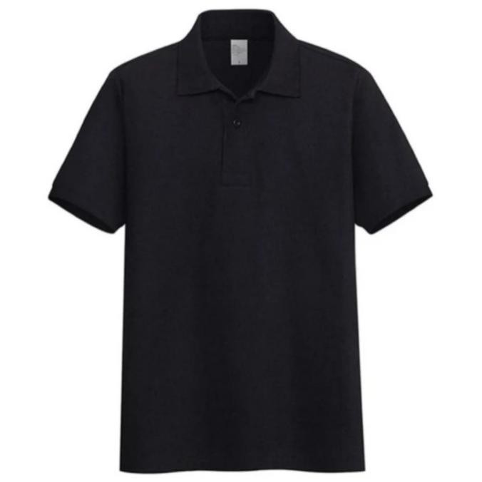 KAOS POLOS MURAH KAOS POLO SHIRT PRIA WANITA BAJU LACOS-WARNA HITAM