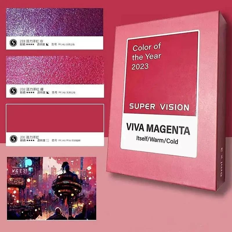 

Cat Air Merah Metalik Super Vision 8ml 3 pcs Set Cat Air Profesional Mika Viva Magenta Natural Perlengkapan Seni JO545 |cCbMebzn|