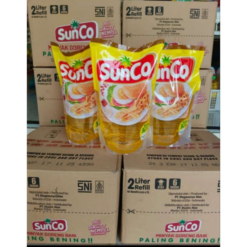 

minyak sunco 2 liter dapat 6 pcs