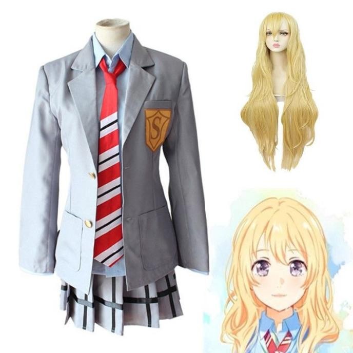 Kaori Miyazono Arima Kousei Your Lie In April Costume Cosplay