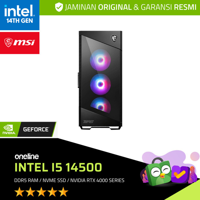 PC MSI Intel Core i5 14500 / DDR5 / 1TB SSD / NVIDIA PC Rakitan