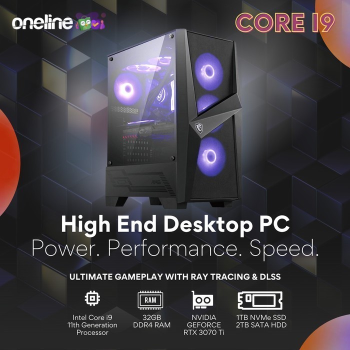 PC Rakitan Komputer Intel Core i9 11900 / 32GB / RTX 3070 Ti / 4TB