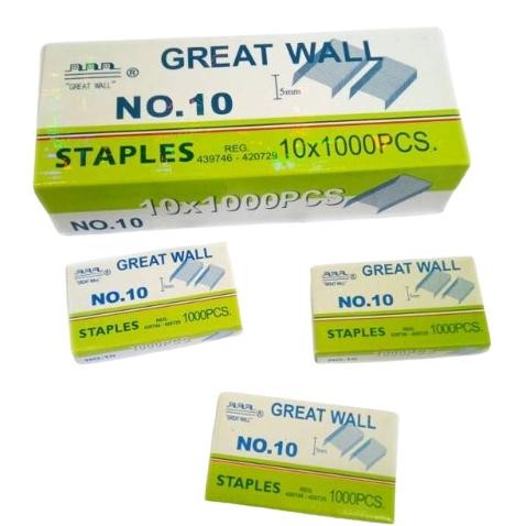 

Terbaru Isi Staples Great Wall No.10 Original (1 Pak Isi 10 Box) Terbaru