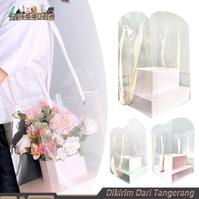 

Isi 5 Packaging Flower Box Transparent Kotak Bunga Lipat Portable