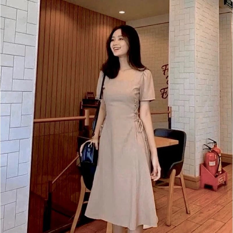 Dress Wanita Kekinian Dress Bridesmaid Mewah Natal Dress Midi Korea Set Dress Pesta Dres Merah 2024 