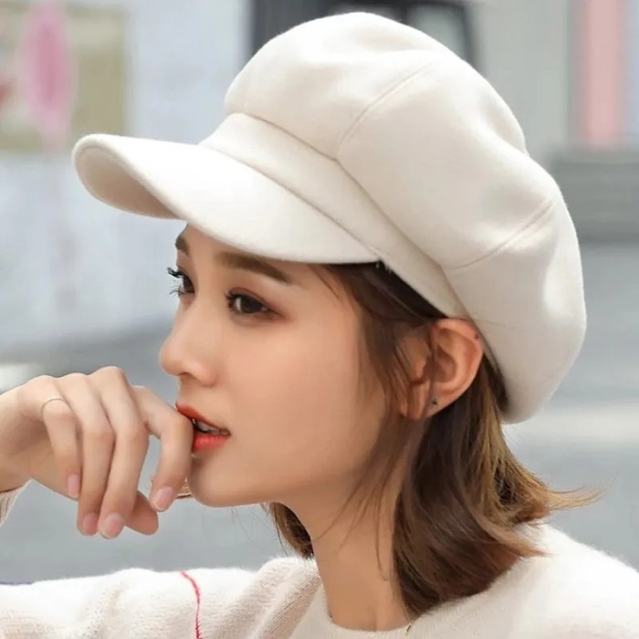 Topi Baret Topi Gurita Topi Pelukis Versi Korea Wanita Pria