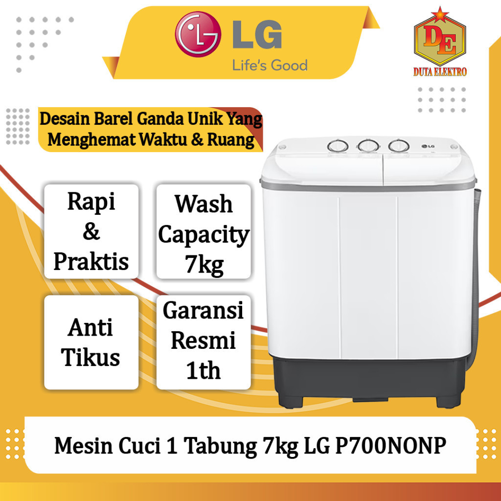 Mesin Cuci 1 Tabung 7kg LG P 700 NONP