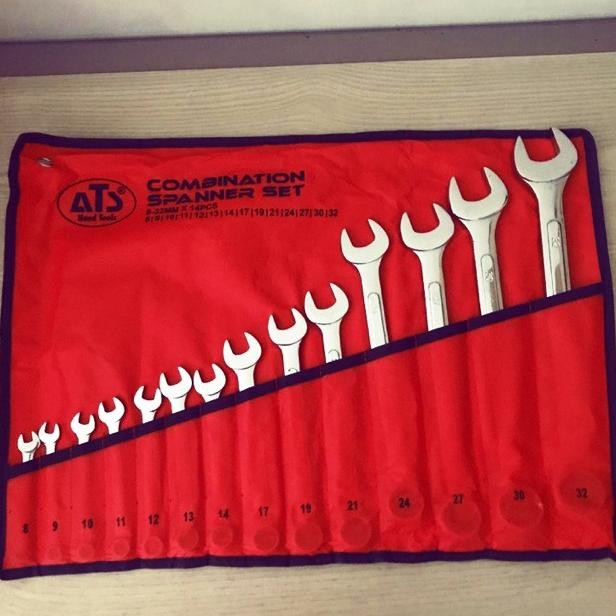 ATS Kunci Ring Pas SET 14 PCS ( 8 - 32 mm) / Combination Wrench set