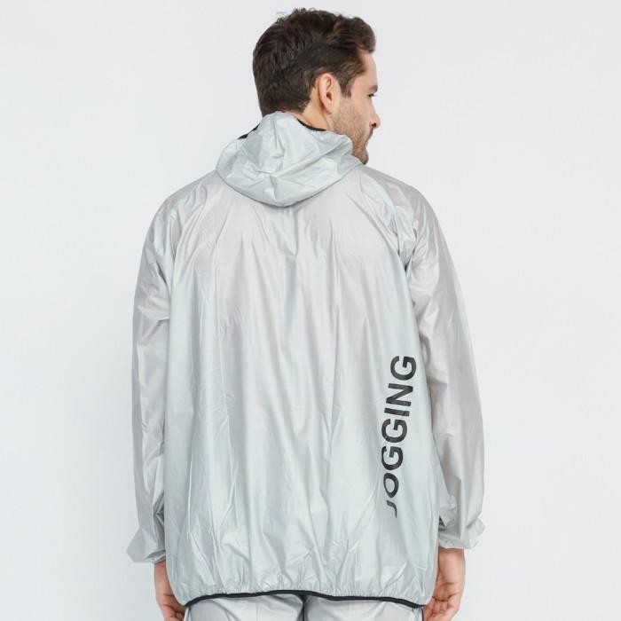 Baju Sauna Jumbo / Sauna Suit / Roduta Jogging Silver -Jaket Saja