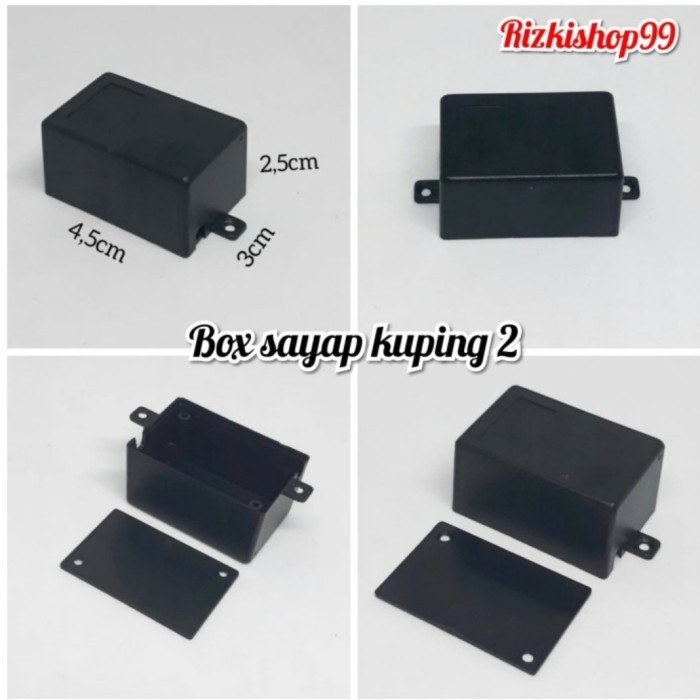 

box plastik hitam kuping 2 (1 pk isi 100pcs)