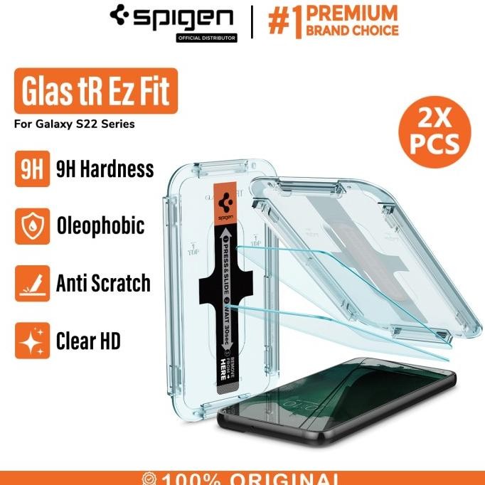 Tempered Glass Samsung Galaxy S22 Ultra Plus Spigen Glas tR EZ Fit - S22, 2 Pack