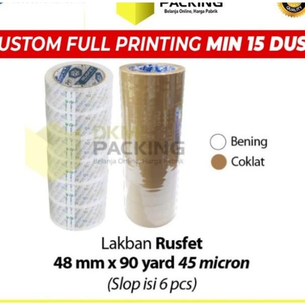 

Lakban 48Mm X 90Yard Rusfet Plakban Isolasi Ter /Selop