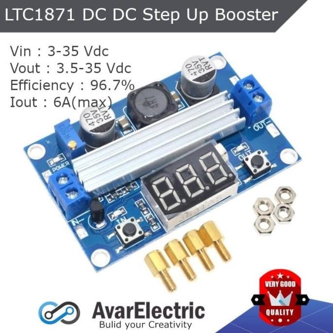 

MURAH LTC1871 DC DC Step Up Booster Converter LTC 1871 LED Voltmeter Module