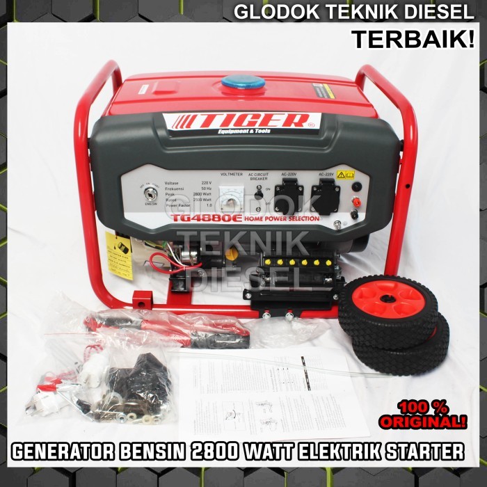 Promo Genset Bensin 3000 Watt Generator Listrik 2500 W + Electric Starter